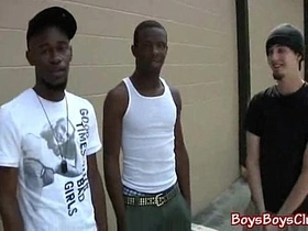 Nasty black dude fuck white boy bareback style 01