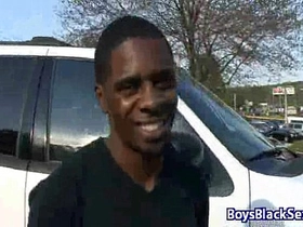 Interracial hardcore bareback gay sex video 15