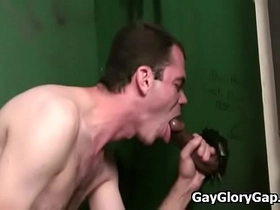 Interracial gay gloryhole dick sucking video 22