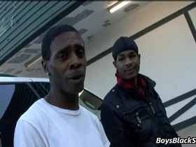 Interracial bareback gay hardcore porn 22