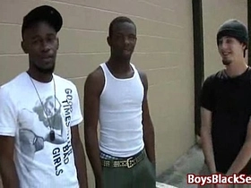 Interracial hardcore gay bareback fucking 01