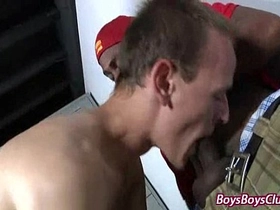 Interracial bareback hardcore gay porn from blackonboys 34