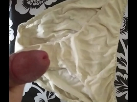 Corrida en bragas de mi mujer 78