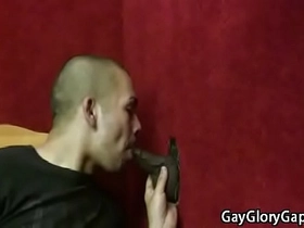 Gloryholes and gay handjobs - interracial porn video 16